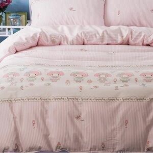 Pink Queen size My Melody (Sanrio / Hello Kitty) duvet cover with 2 pillow cases